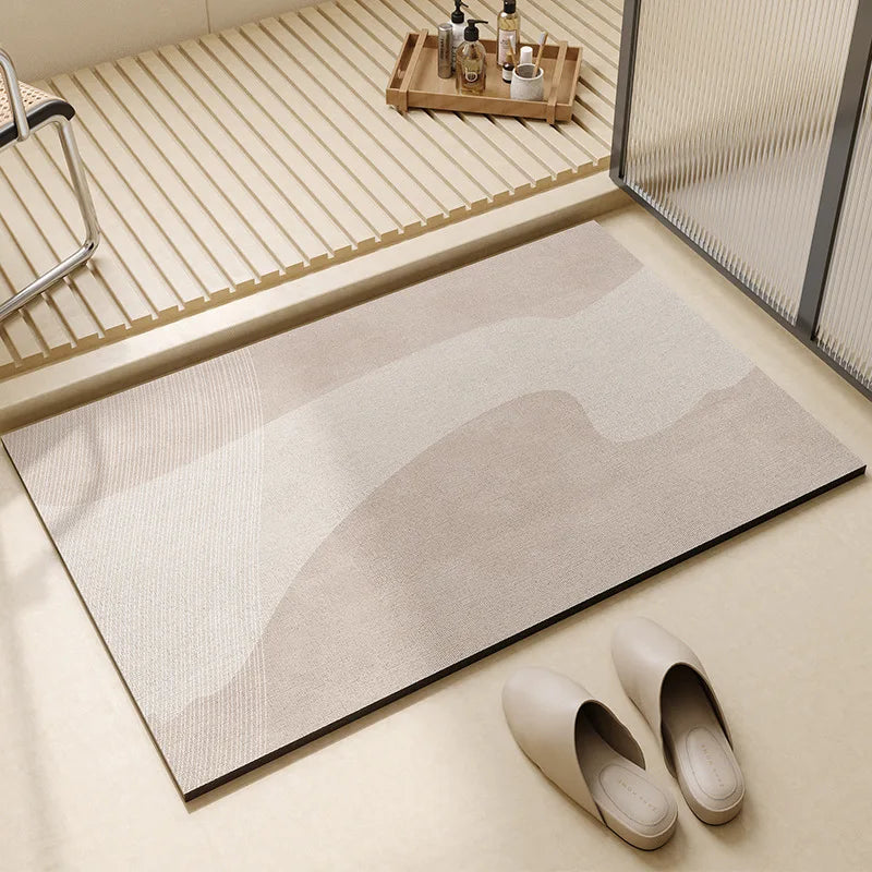 Tappetino da bagno ultra assorbente ad asciugatura rapida - fondo in gomma antiscivolo, spessore di 3mm