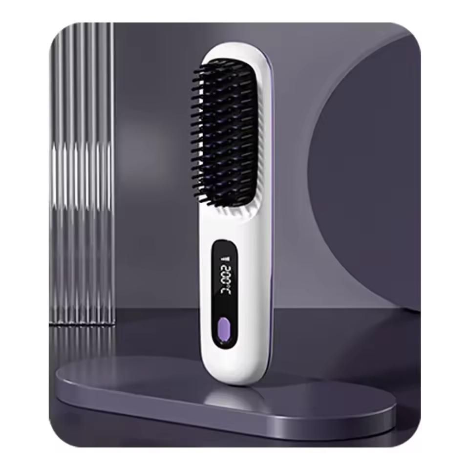Tragbare Haarstyling-Bürste – kabelloses, wiederaufladbares Design – glattes Styling-Werkzeug | meowbutter