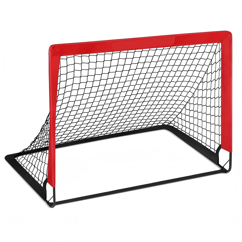 But de football pliable - Entraînement pour enfants - Filet en nylon - Jardin et arrière-cour - Noir, rouge, bleu et orange | meowbutter