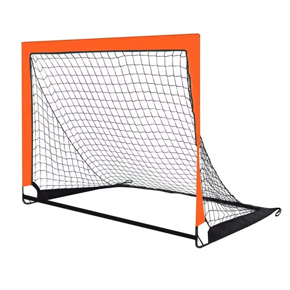 But de football pliable - Entraînement pour enfants - Filet en nylon - Jardin et arrière-cour - Noir, rouge, bleu et orange | meowbutter