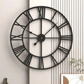Orologio da parete moderno in metallo 3D | Grande design con numeri romani | Meowbutter