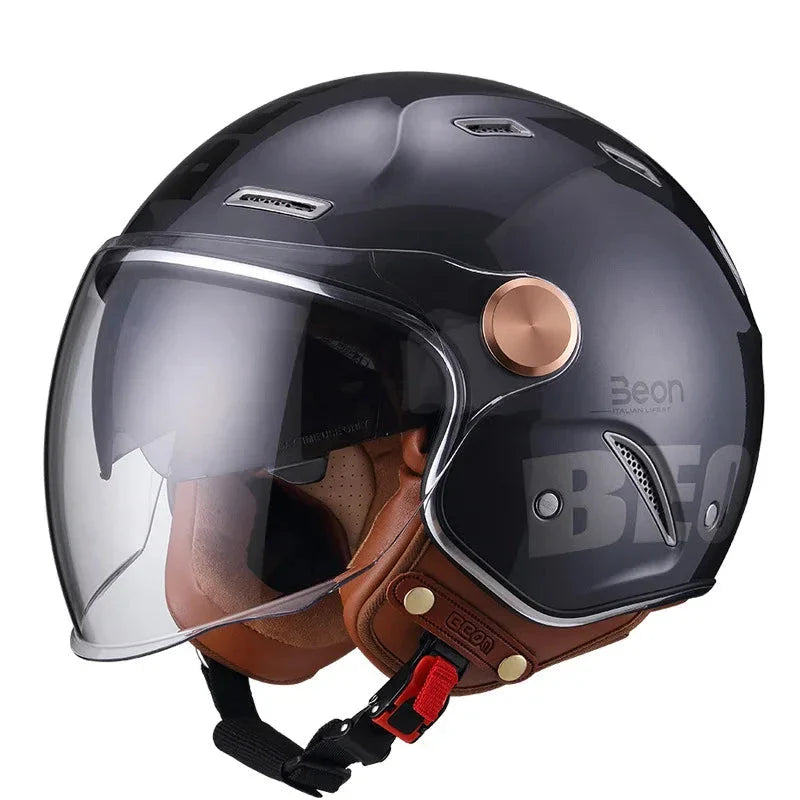 Casco de motocicleta retro - Meowbutter