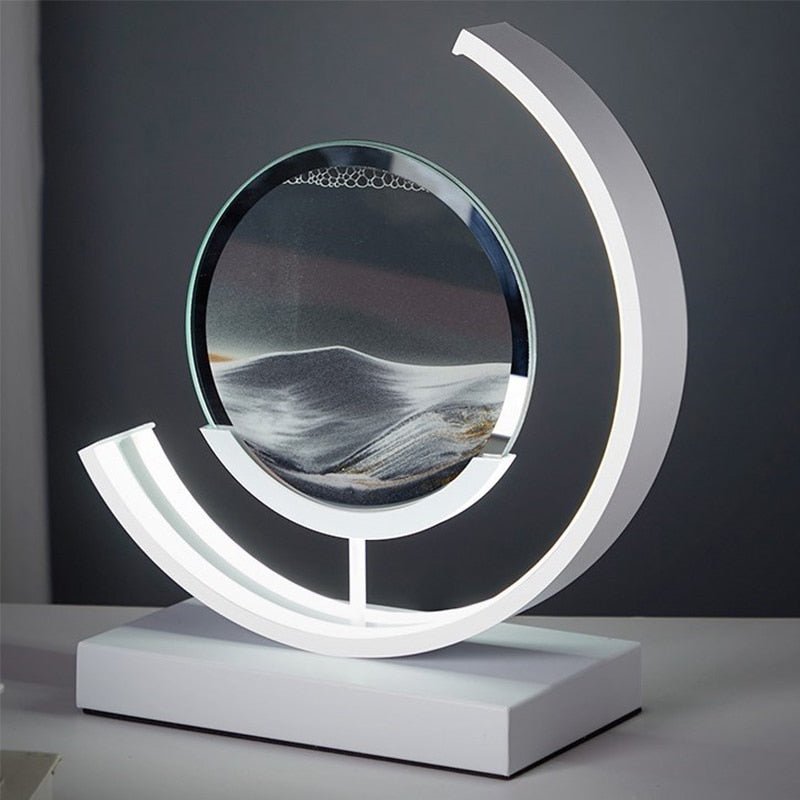 Stolní LED lampa Sandlight Quicksand — animovaná písková socha