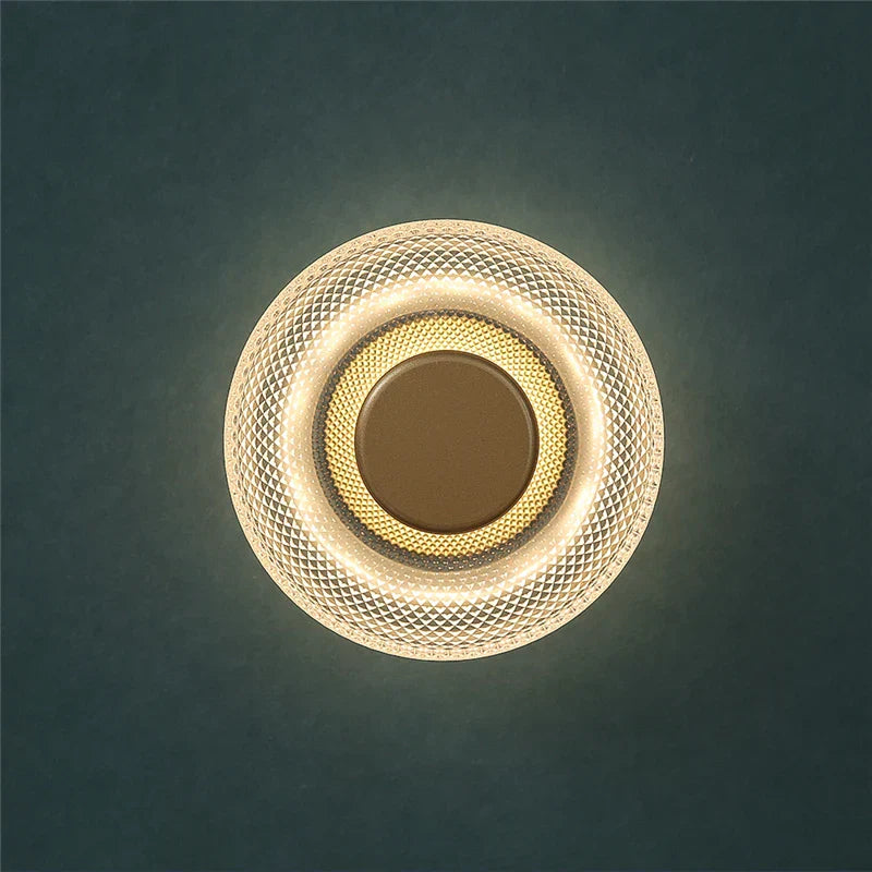 Moderne farvet glas væglampe | Tekstureret LED-skive lys | Meowbutter