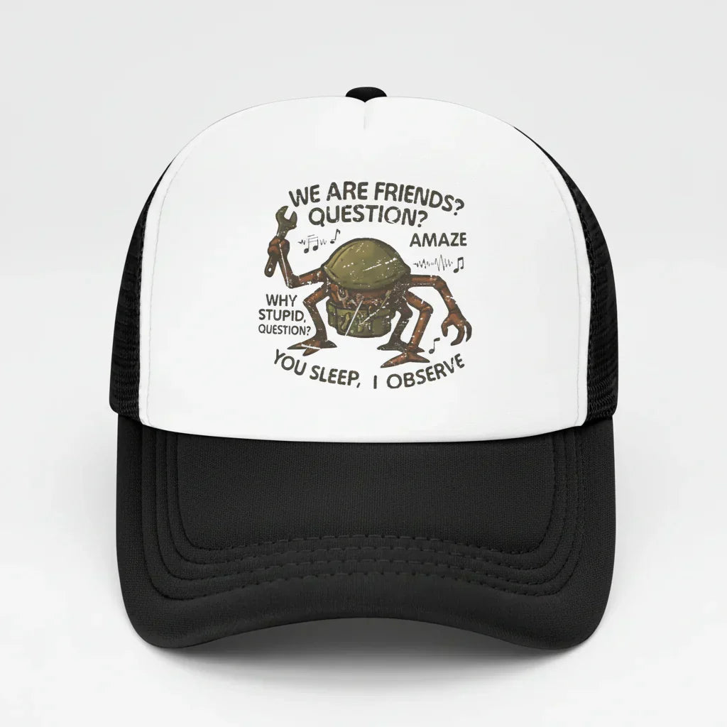 Project Rocky Structured Trucker Cap — Breathable Mesh Back, Adjustable Snapback Closure