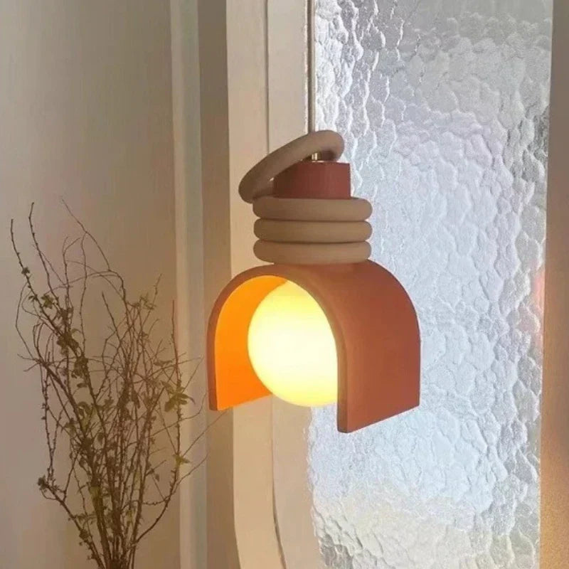 Lampada a sospensione minimalista in resina Wabi-Sabi