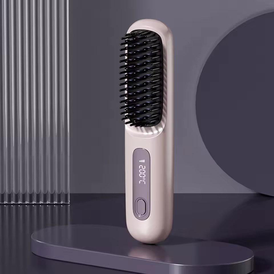 Tragbare Haarstyling-Bürste – kabelloses, wiederaufladbares Design – glattes Styling-Werkzeug | meowbutter