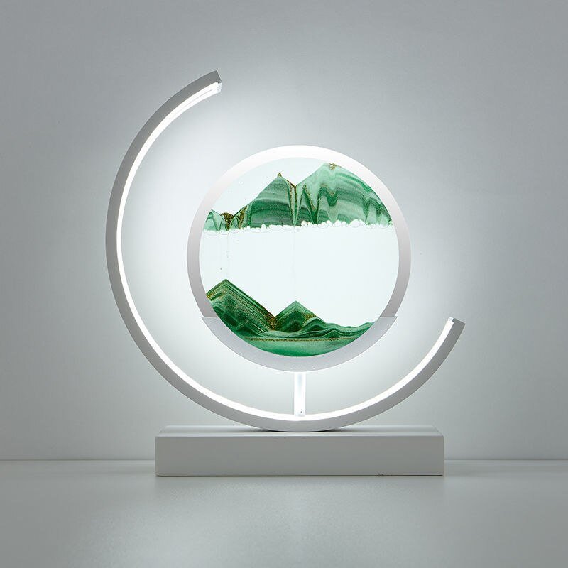 Stolní LED lampa Sandlight Quicksand — animovaná písková socha