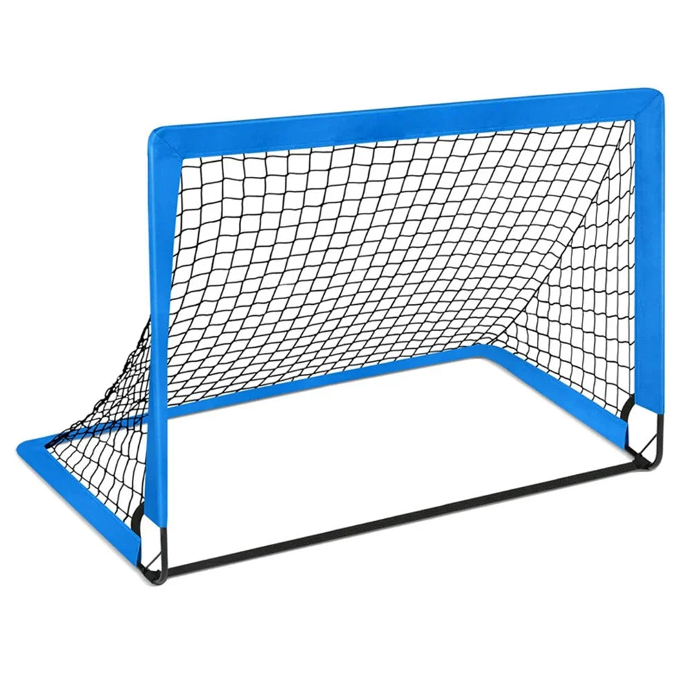 But de football pliable - Entraînement pour enfants - Filet en nylon - Jardin et arrière-cour - Noir, rouge, bleu et orange | meowbutter