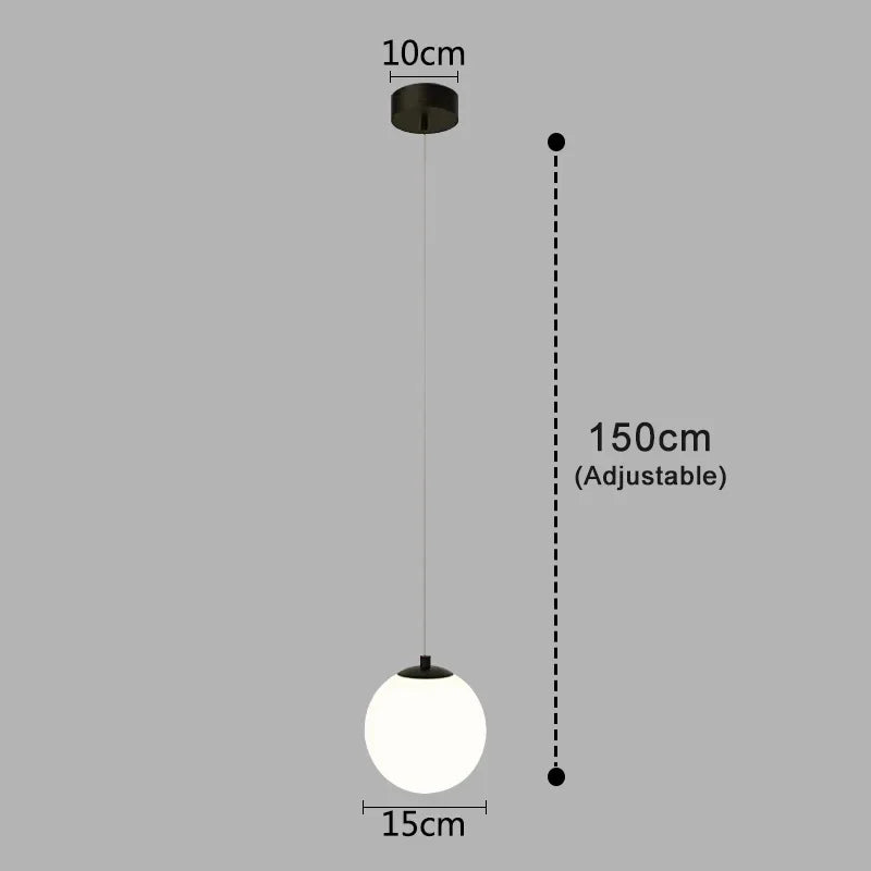 Luna Pendant Light | Nordic Modern Glass Globe Design | Meowbutter