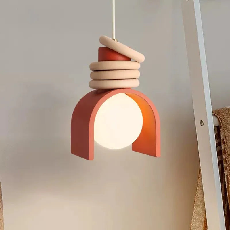 Lampada a sospensione minimalista in resina Wabi-Sabi