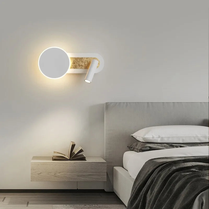 Nástěnné svítidlo HaloBeam — moderní severský design, dvojité LED, přisazená montáž