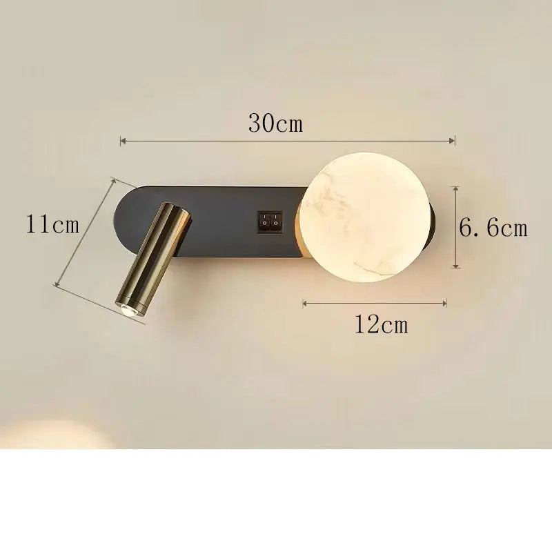 LunarBeam Dual Wall Light | Modern Nordic Bedside Design | Meowbutter