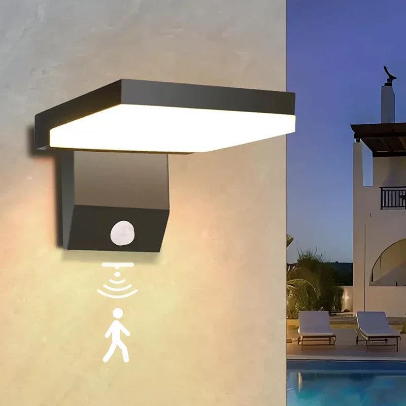 LumiFold Outdoor Wall Light | IP65 Waterproof & Motion Sensor Option | Meowbutter