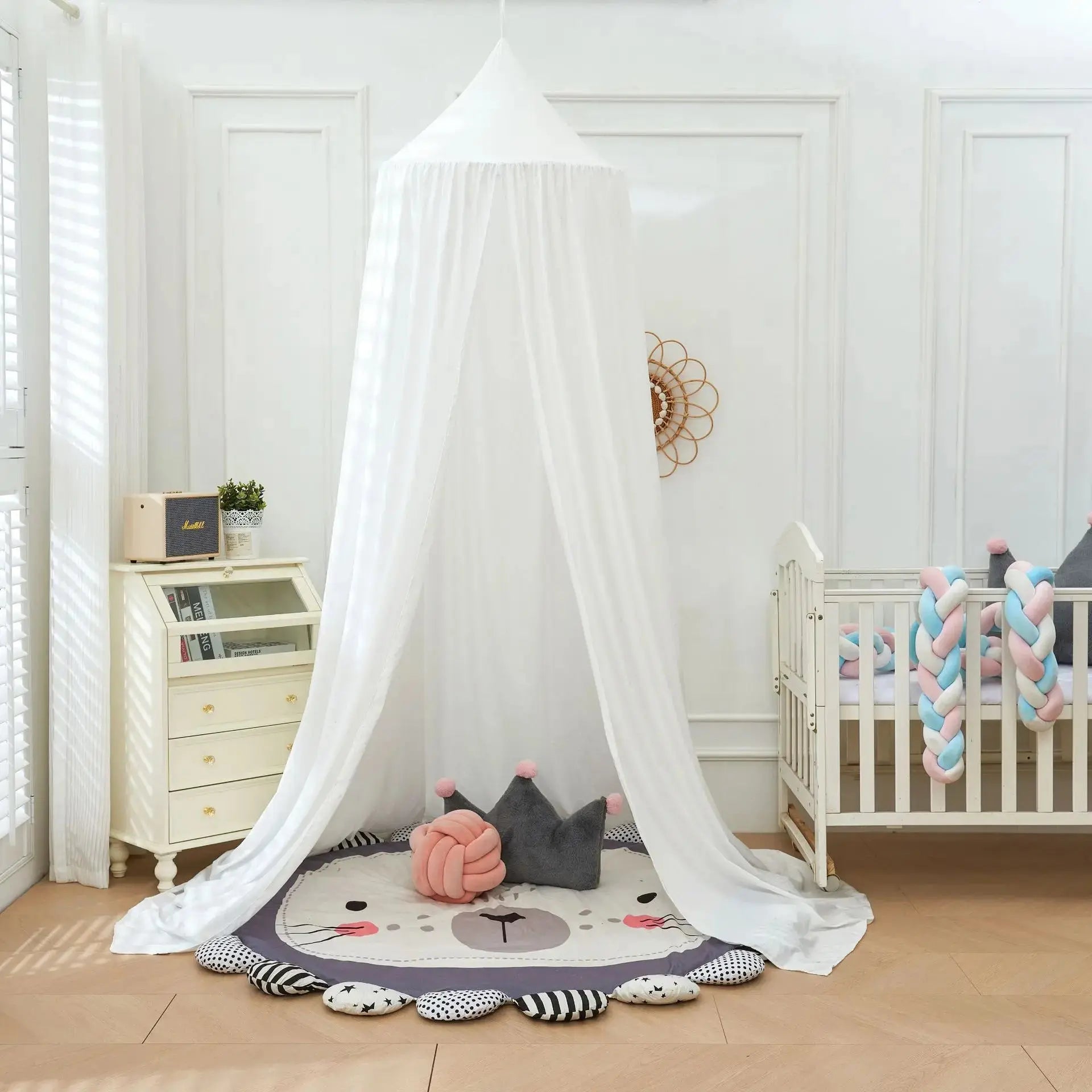 Kids Dome Bed Canopy Castle Style Mosquito Net Tent For Bedroom And Play