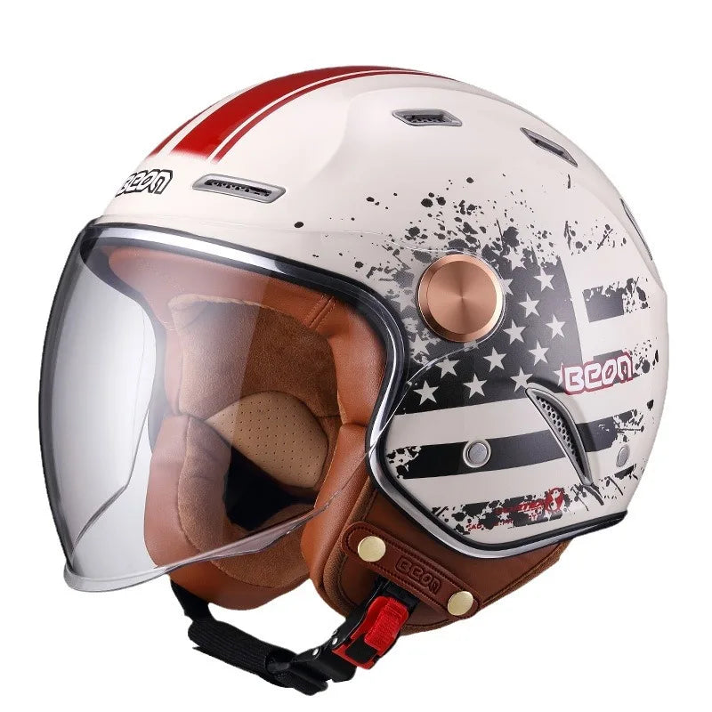 Casco de motocicleta retro - Meowbutter