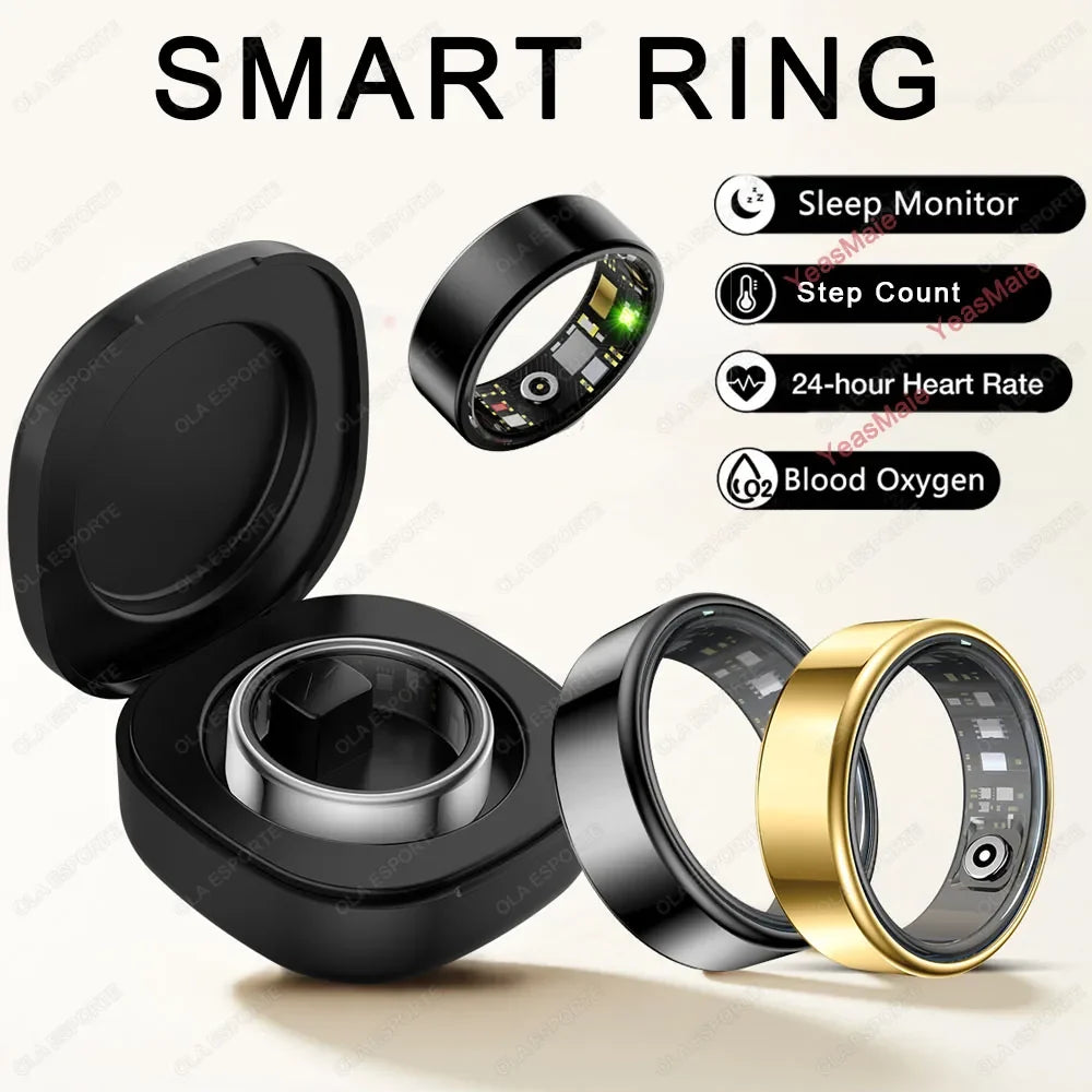 Anillo inteligente - Monitor de frecuencia cardíaca y SpO2 - Monitor de sueño - Resina - Tallas 9-14 - 3 colores | meowbutter