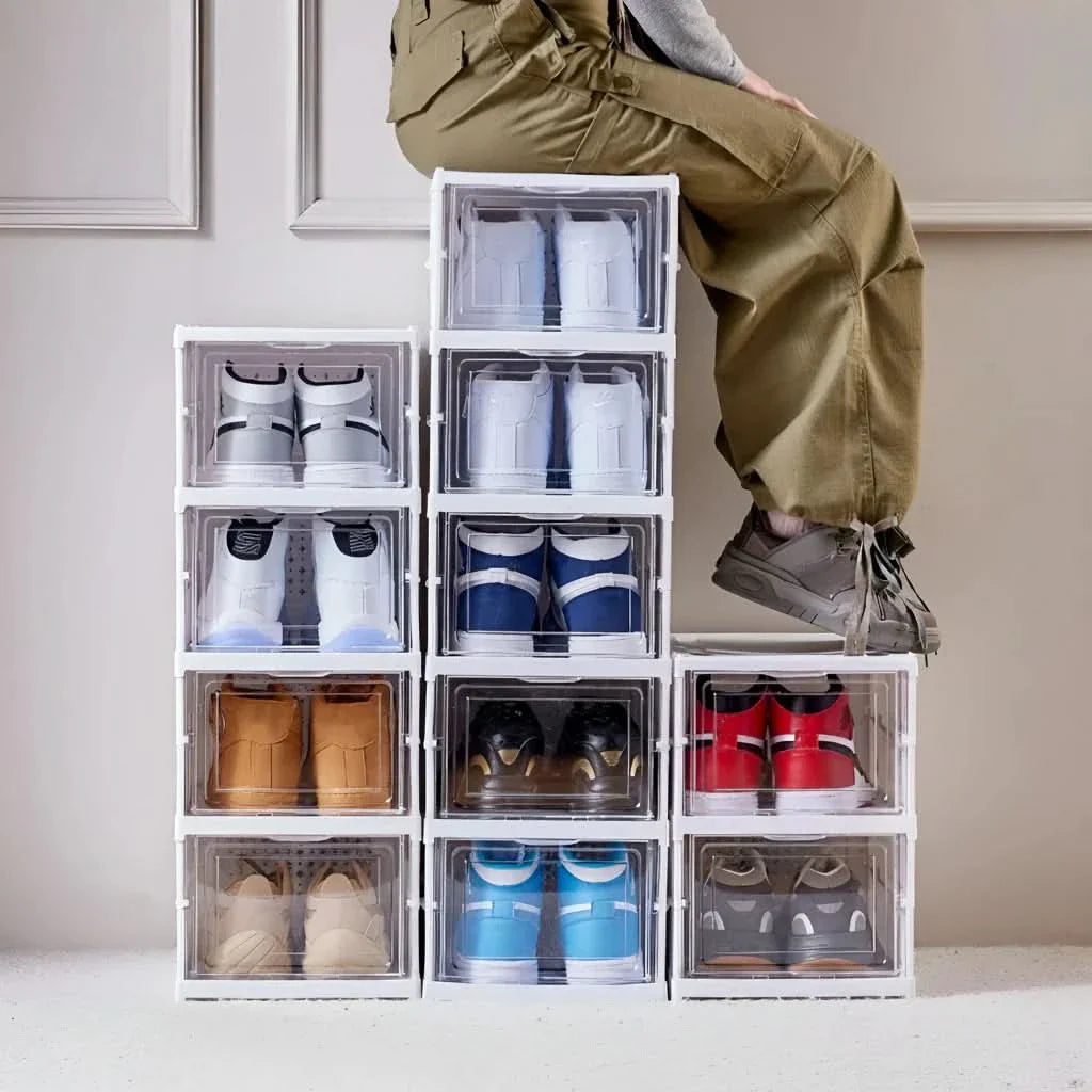 Transparenter Schuh-Organizer-Schrank als Platzsparer | meowbutter