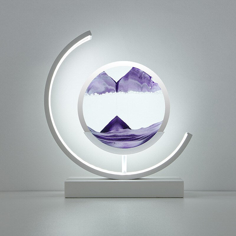 Stolní LED lampa Sandlight Quicksand — animovaná písková socha