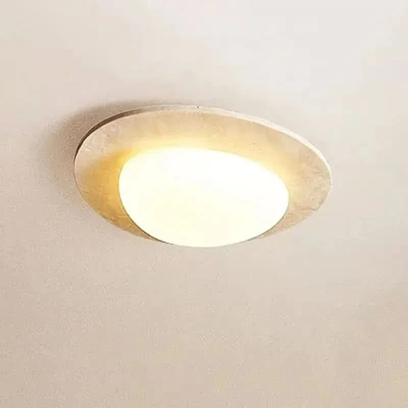 Wabi-Sabi-Deckenleuchte aus Naturstein mit LED | meowbutter