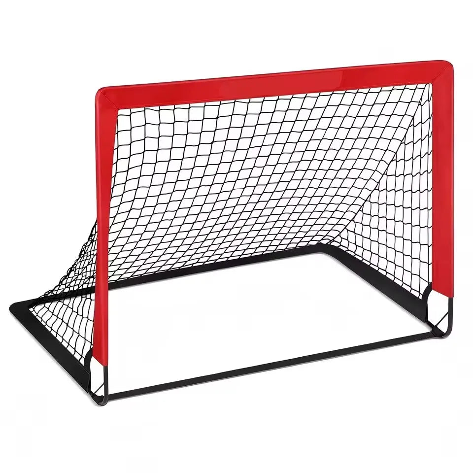 But de football pliable - Entraînement pour enfants - Filet en nylon - Jardin et arrière-cour - Noir, rouge, bleu et orange | meowbutter