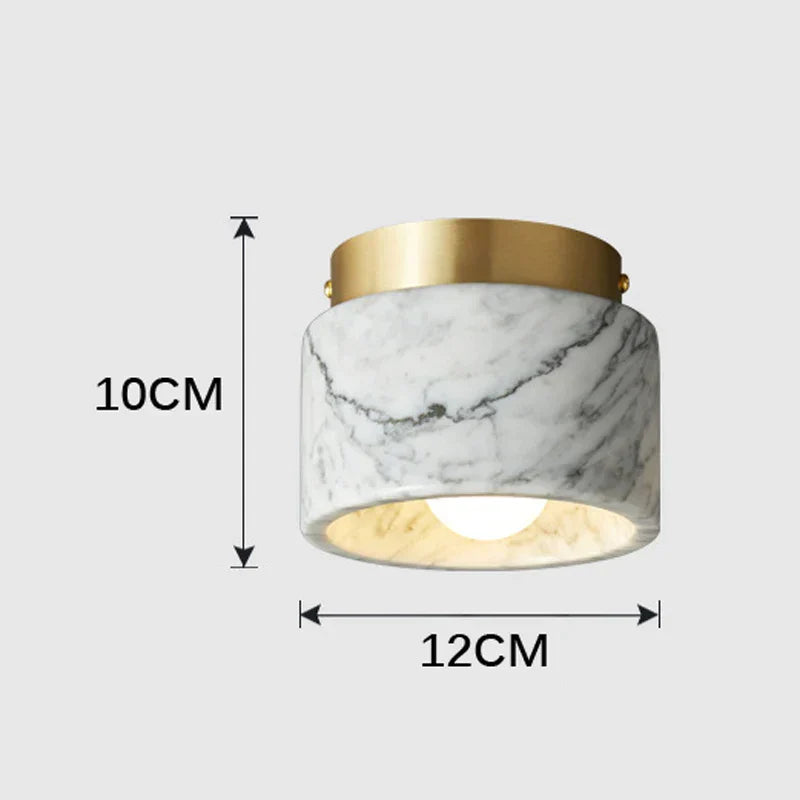 Lampada da soffitto in marmo nordico | Faretto moderno con finitura in pietra | Meowbutter