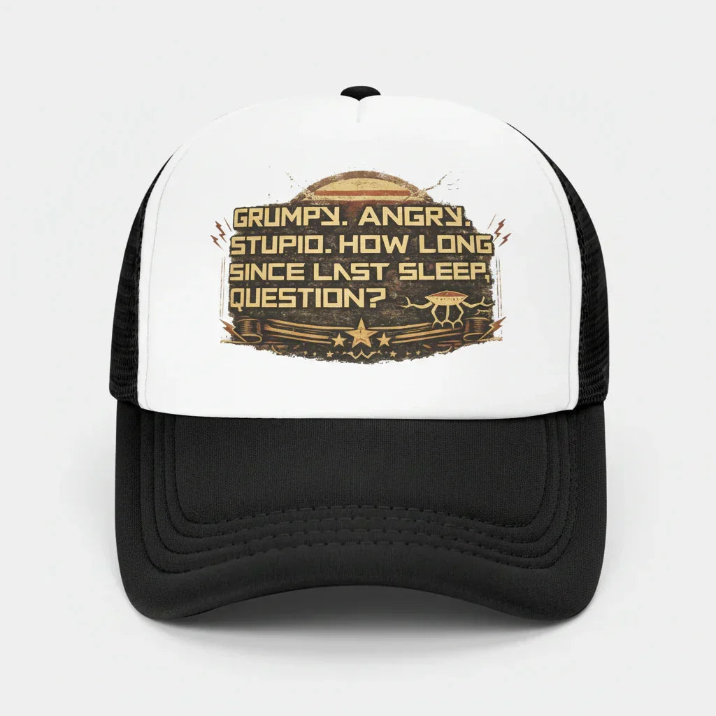 Project Rocky Structured Trucker Cap — Breathable Mesh Back, Adjustable Snapback Closure