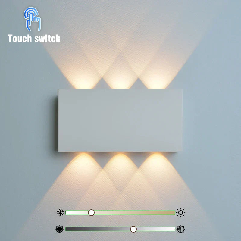 Lume da Parete Ricaricabile LumiBlock | Design Minimalista Effetto Legno | Meowbutter