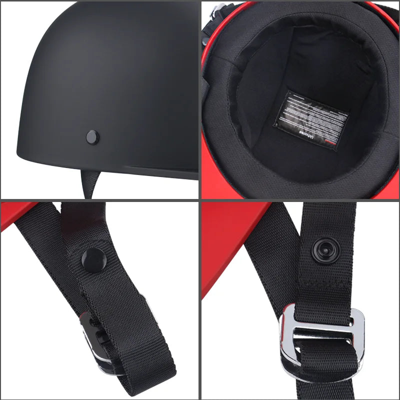 Casco de motocicleta vintage medio - Meowbutter