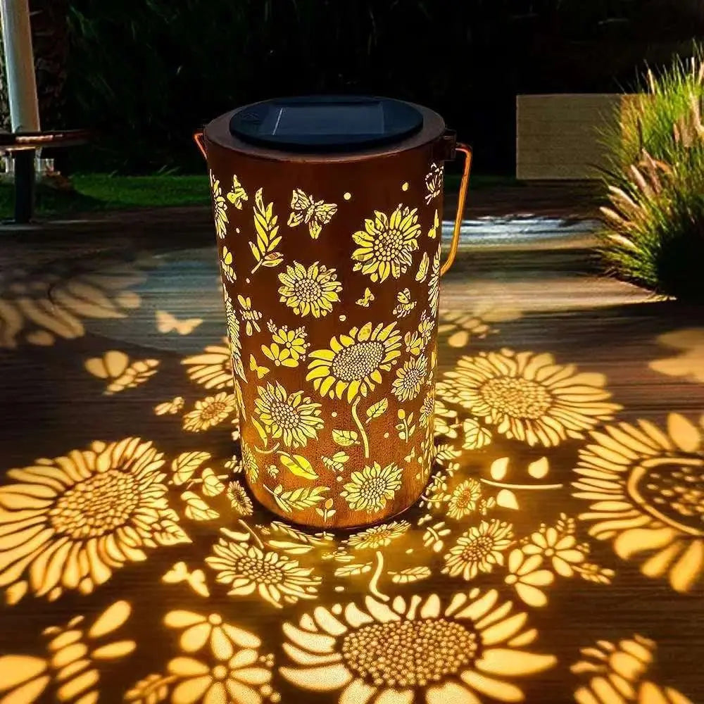 Solar Lantern Sunflower Outdoor Garden Patio Light