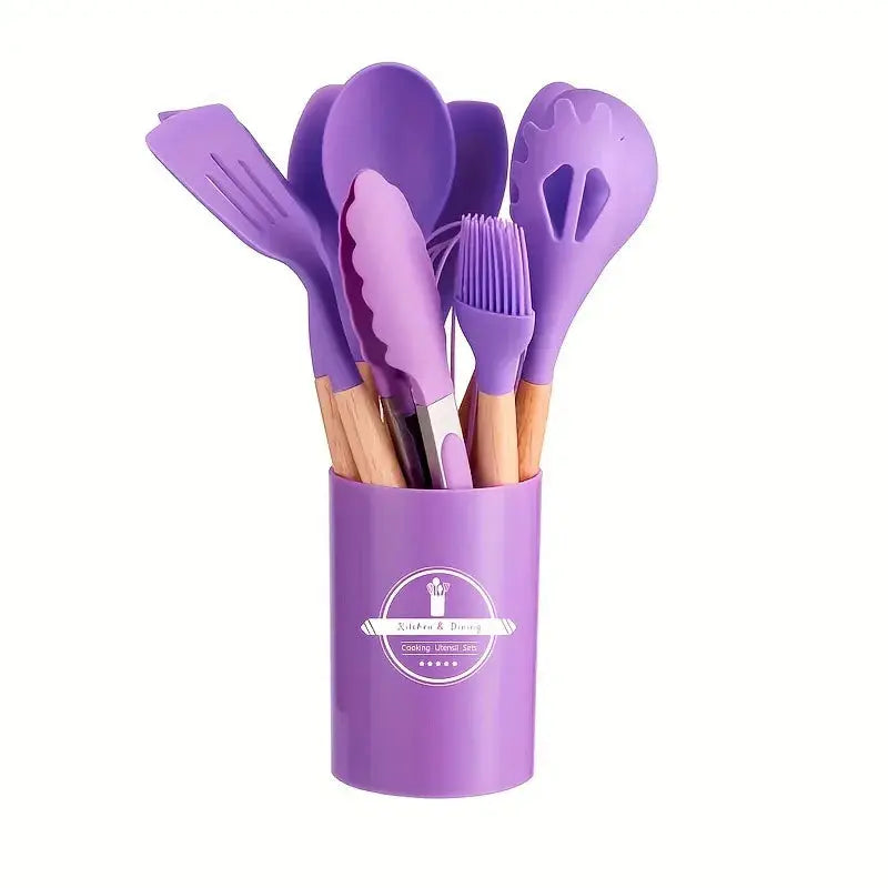 Set di utensili da cucina in silicone da 12 pezzi per la cucina di tutti i giorni