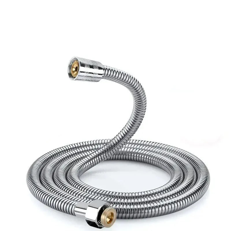 Shower Hose Extension - 2m Stainless Steel - Flexible Bathroom Water Pipe | meowbutter