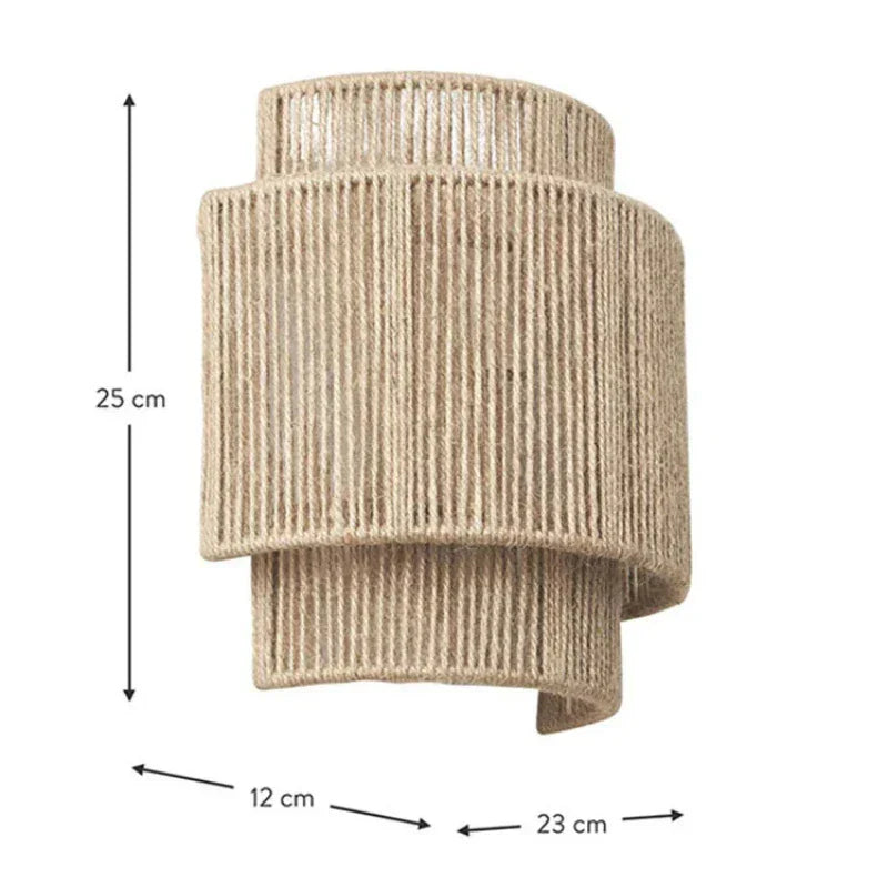 RattanGlow | Handwoven Rattan Wall Lamp | Meowbutter