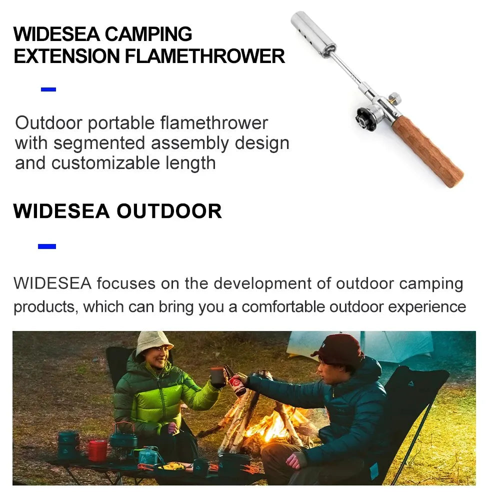 Kivio Wooden-Handled Gas Igniter For Camping And Outdoor Grilling