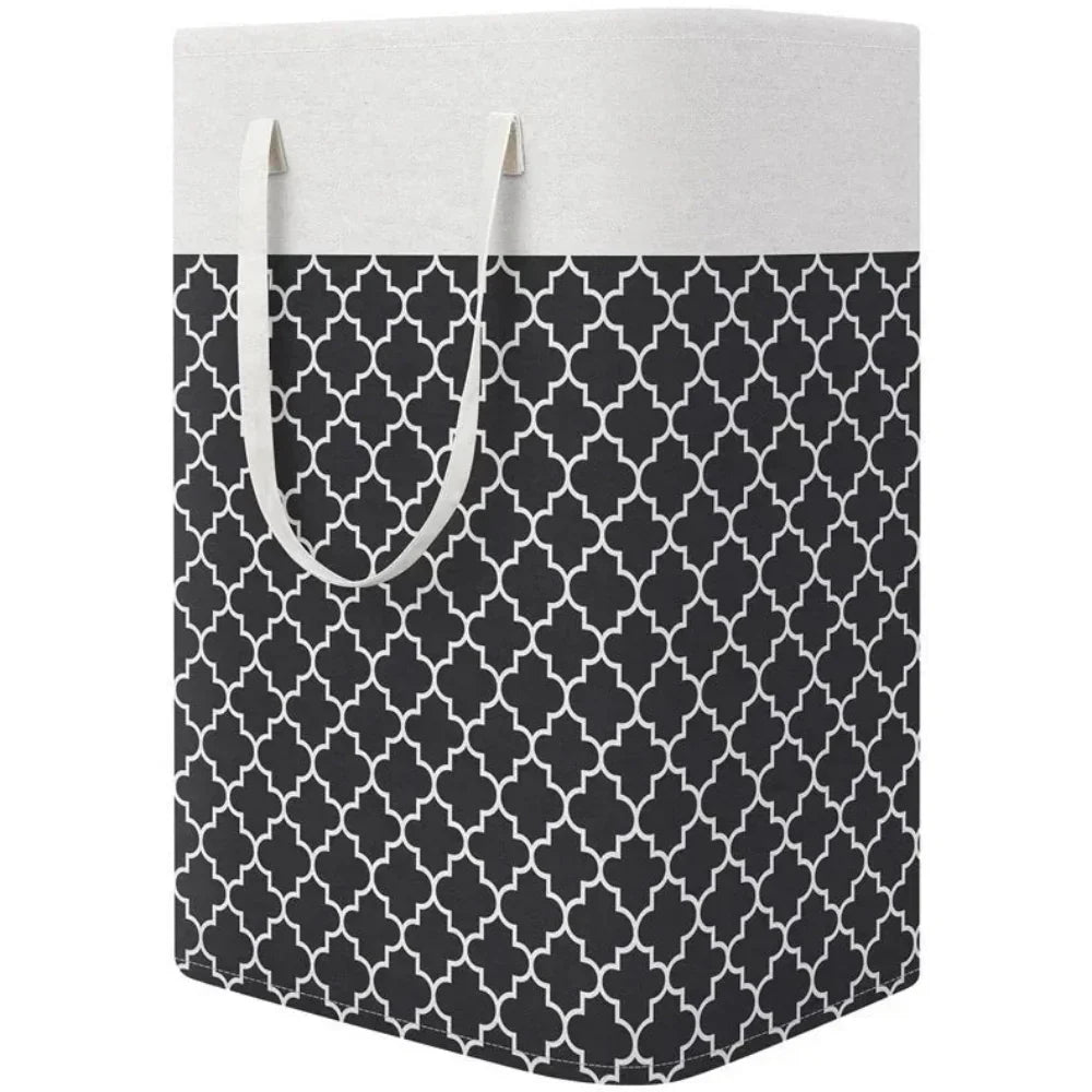 Lauva | Cesto de roupa suja impermeável de 75 L | Cesto de tecido dobrável para roupa com pegas | Meowbutter