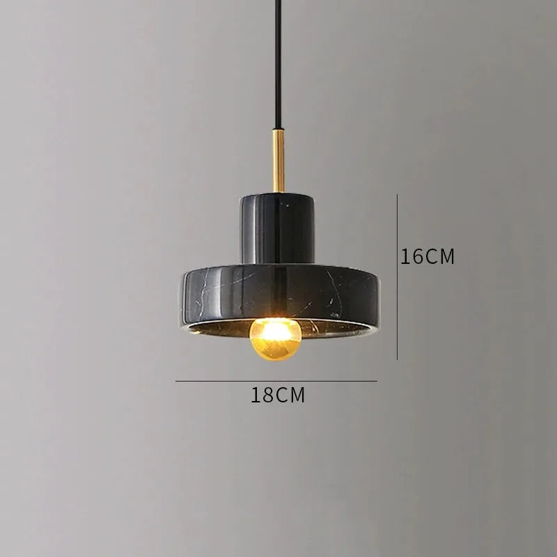 Lampada a sospensione in marmo | Design postmoderno in pietra naturale | Meowbutter