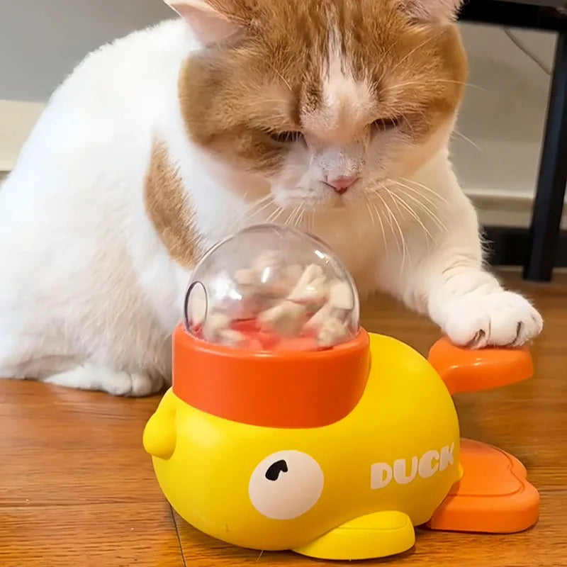 Interactieve eendenpuzzelvoeder voor honden en katten - 3 voedseluitgangen maten - 12-20mm - Geel | meowbutter