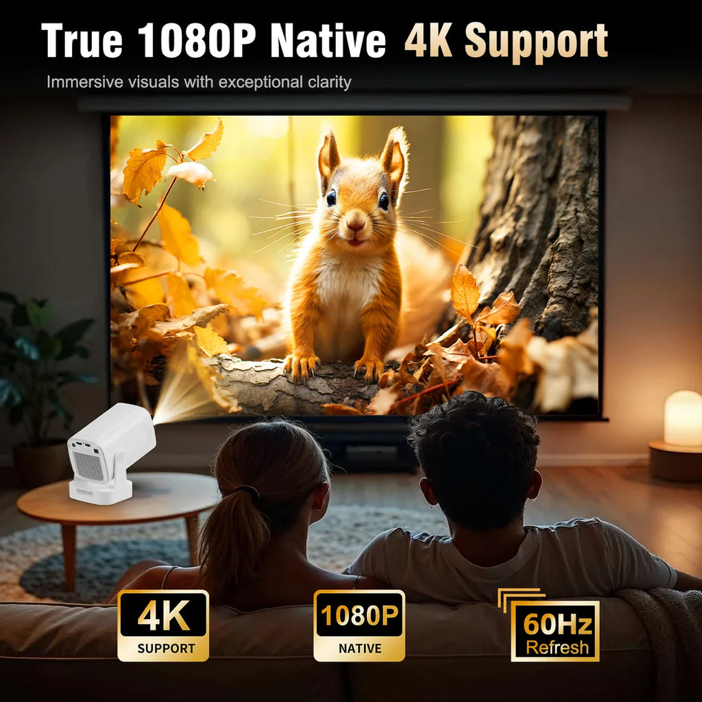 Smart 4K Projector with Auto Focus & Voice Control