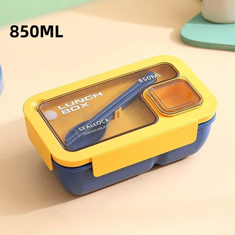 BentoGo 850ml Leakproof Lunch Box — Built-In Cutlery, Microwave and Dishwasher Safe