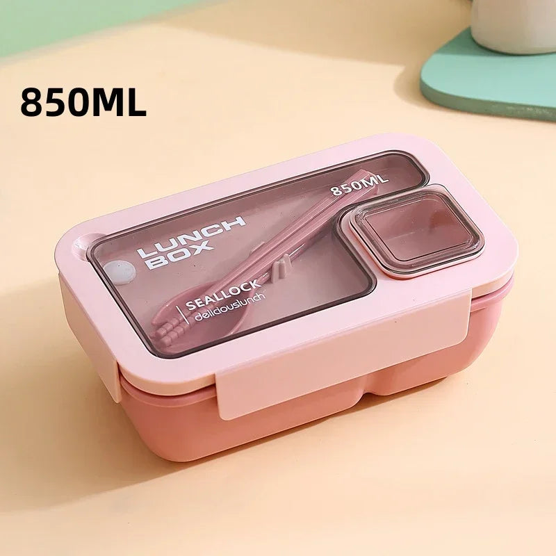 BentoGo 850ml Leakproof Lunch Box — Built-In Cutlery, Microwave and Dishwasher Safe