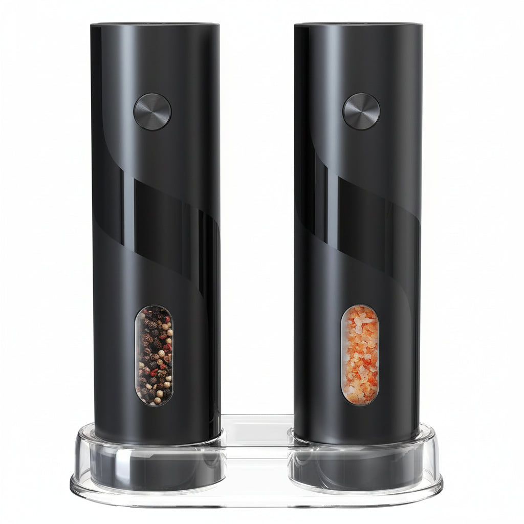 Elektrický set mlýnku na sůl a pepř s nabíjecí základnou USB ProMax | Meowbutter