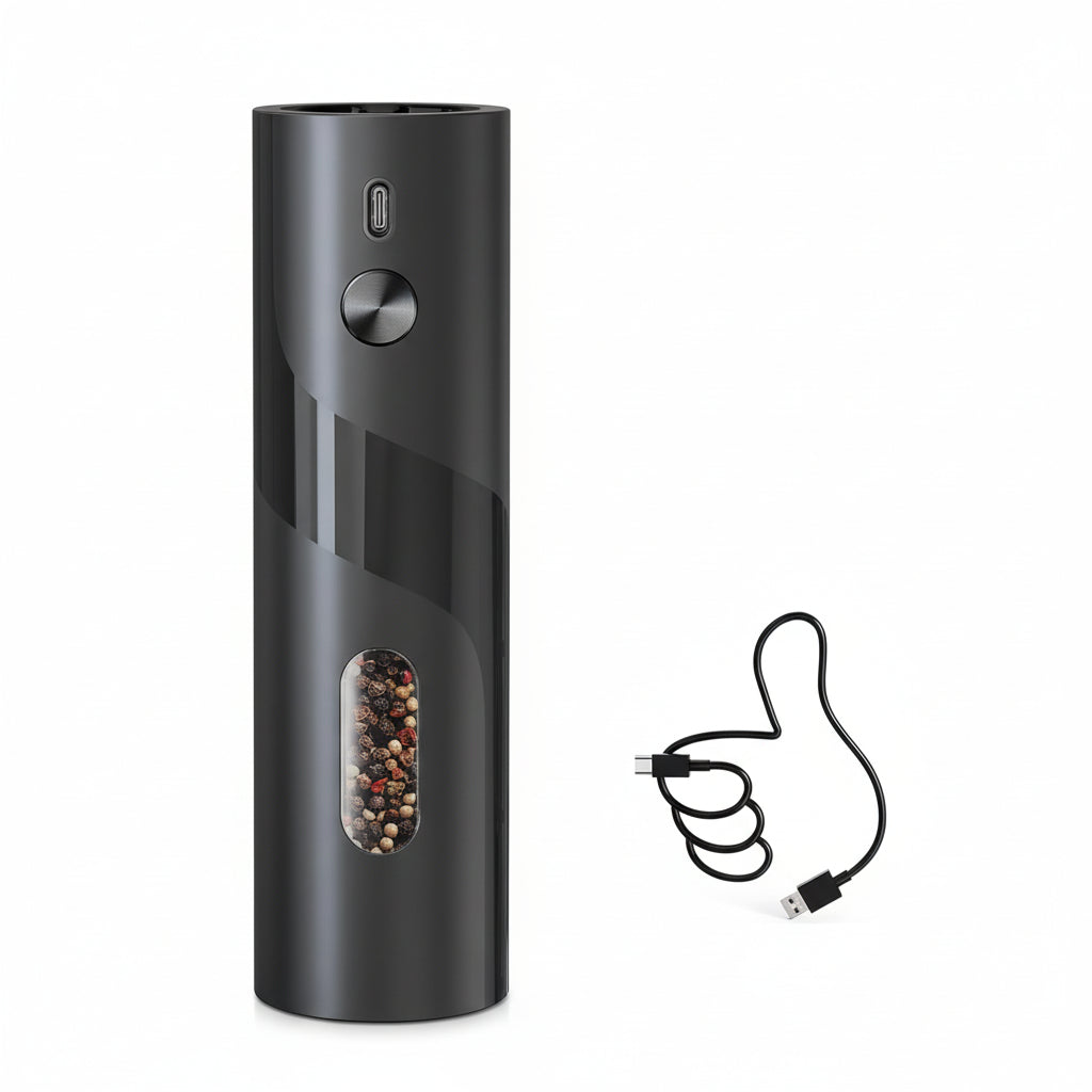 Elektrický set mlýnku na sůl a pepř s nabíjecí základnou USB ProMax | Meowbutter