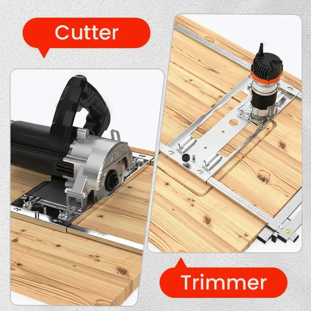 Adjustable Track System Cutting Guide for Circular Saws