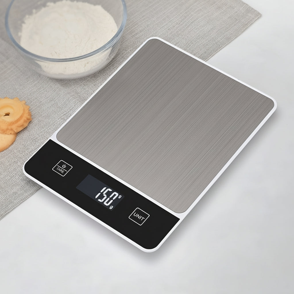 Digital Kitchen Scale — Stainless Steel Platform, 22 lb Capacity