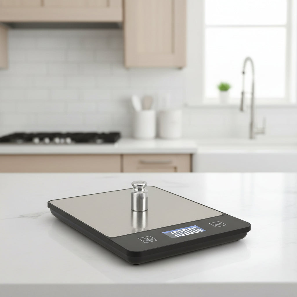 Digital Kitchen Scale — Stainless Steel Platform, 22 lb Capacity