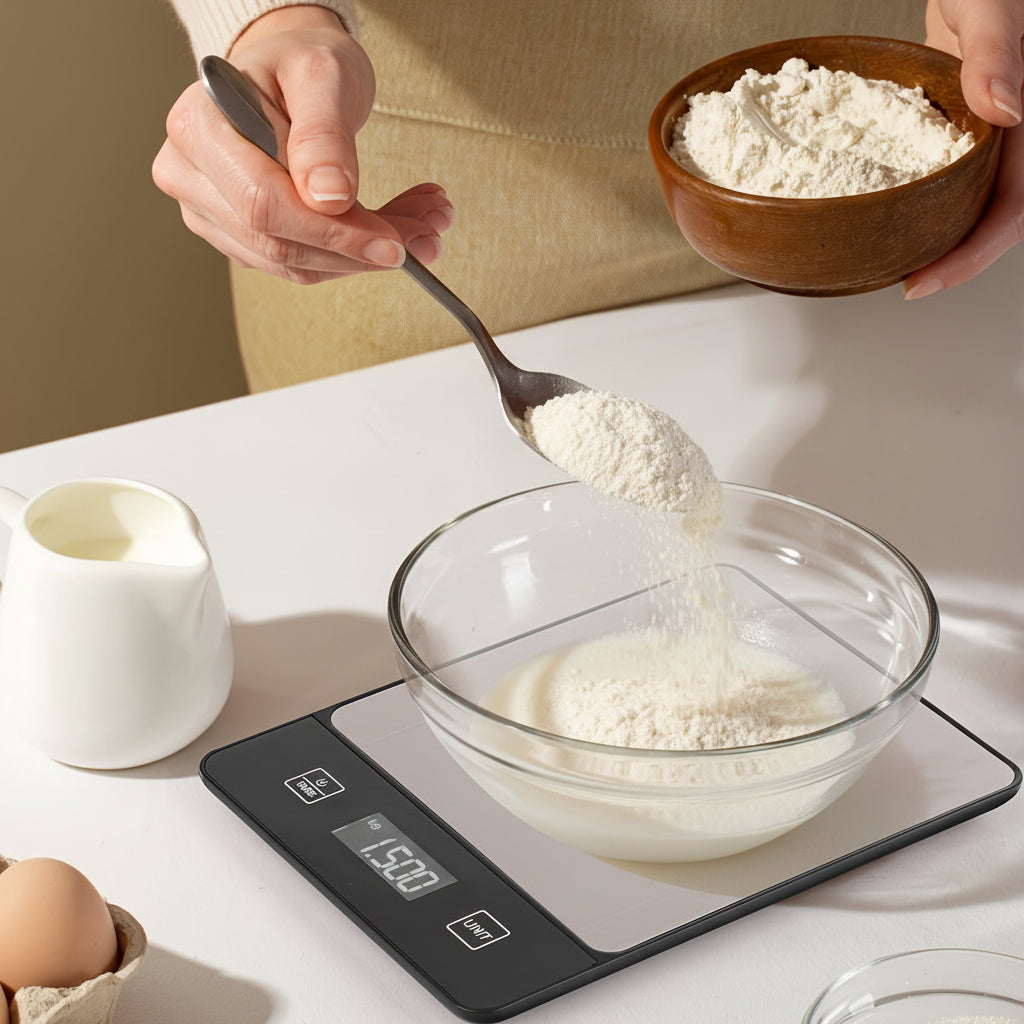 Digital Kitchen Scale — Stainless Steel Platform, 22 lb Capacity