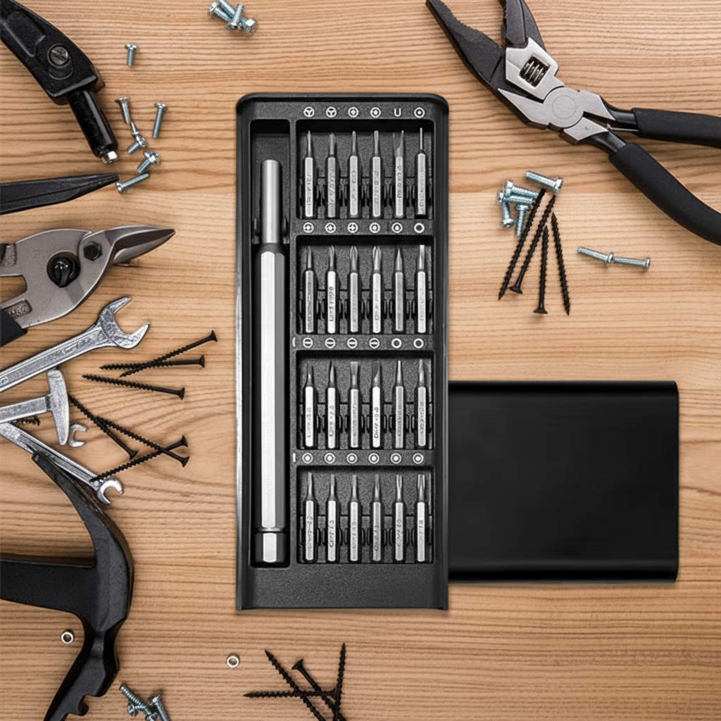 Magnetic Precision Screwdriver Kit — 24-Piece Interchangeable Bit Set