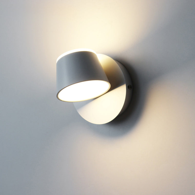 Lampă LED de perete din aluminiu, rotativă — abajur cu pivotare simplă