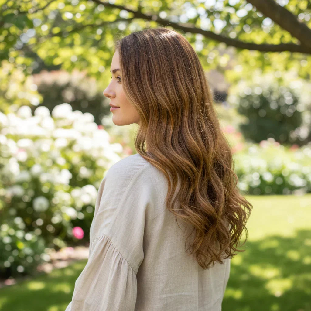 Remy Hair Extensions — Long Wavy Clip-In Texture, Even Weight Distribution