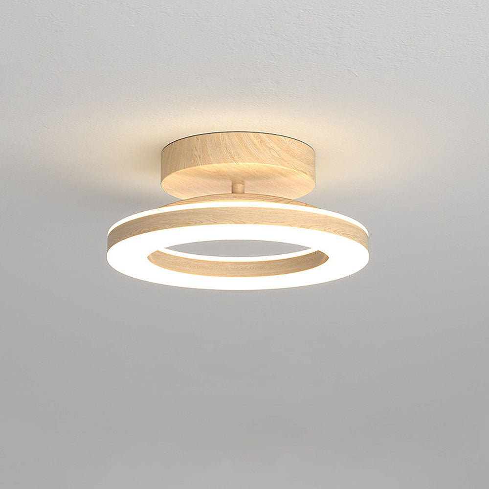 Okrągła lampa sufitowa LED — przezroczysty akrylowy dyfuzor, żelazna rama, smukły profil